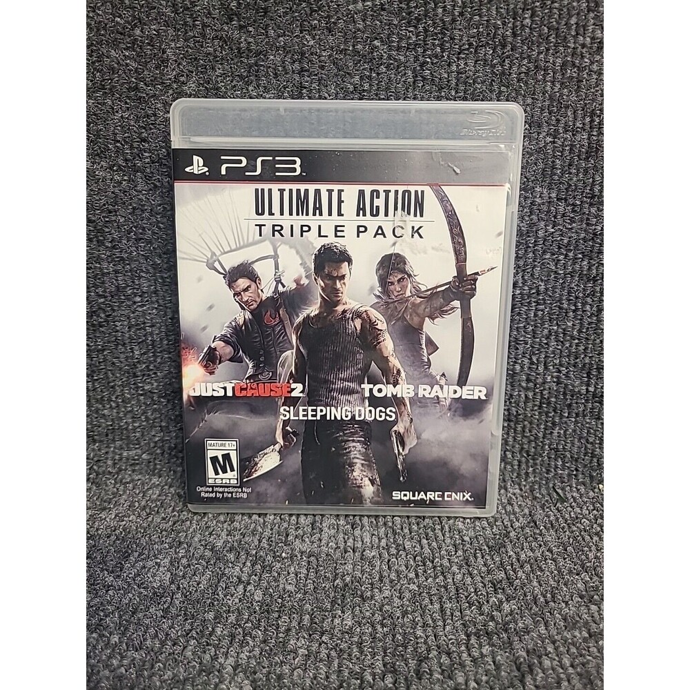 PS3 Ultimate Action Triple Pack (Sony PlayStation 3, 2015) No Manual Tested
